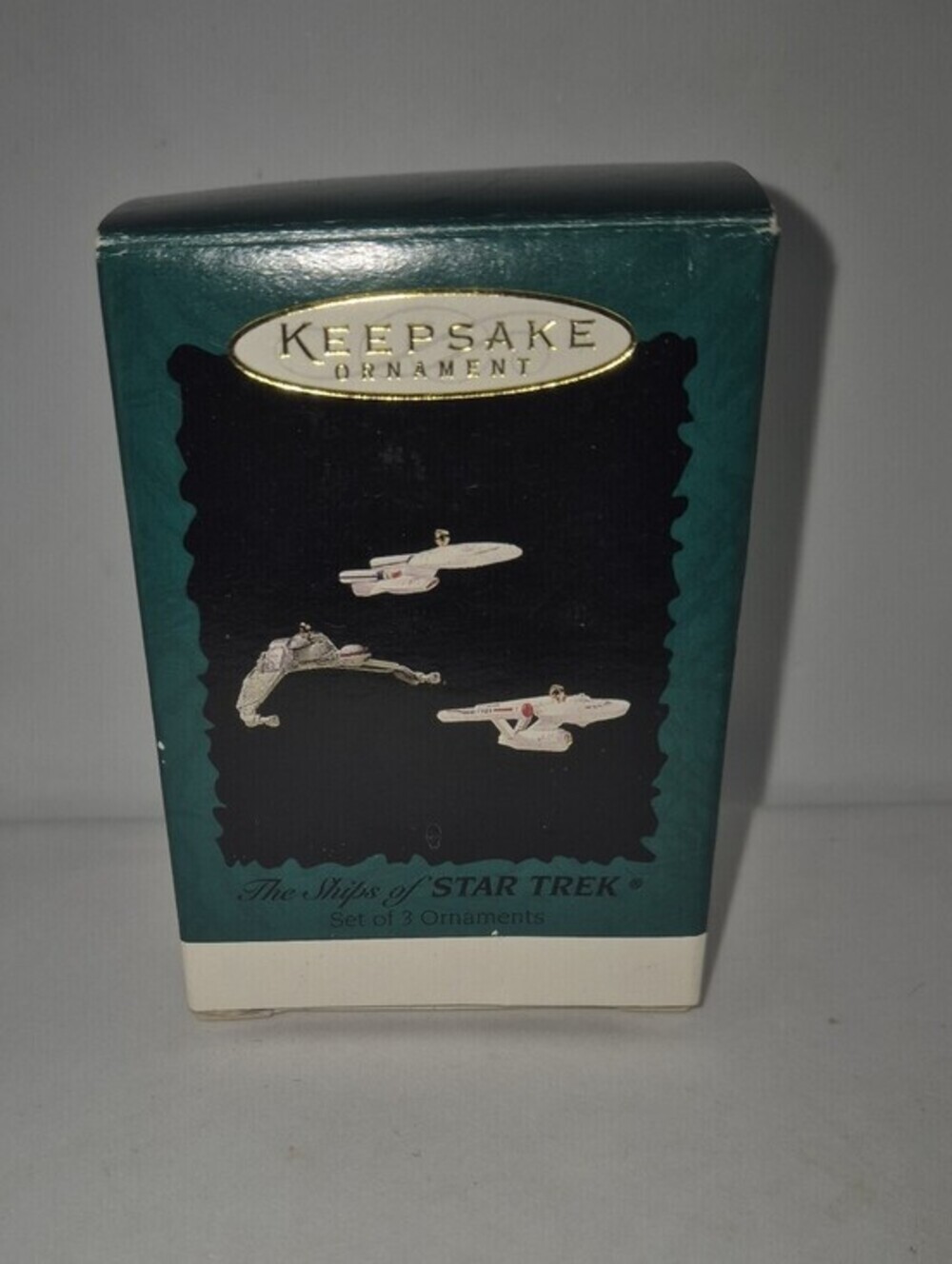 The ships of star trek Ornamant 3 Mini Pieces 1995